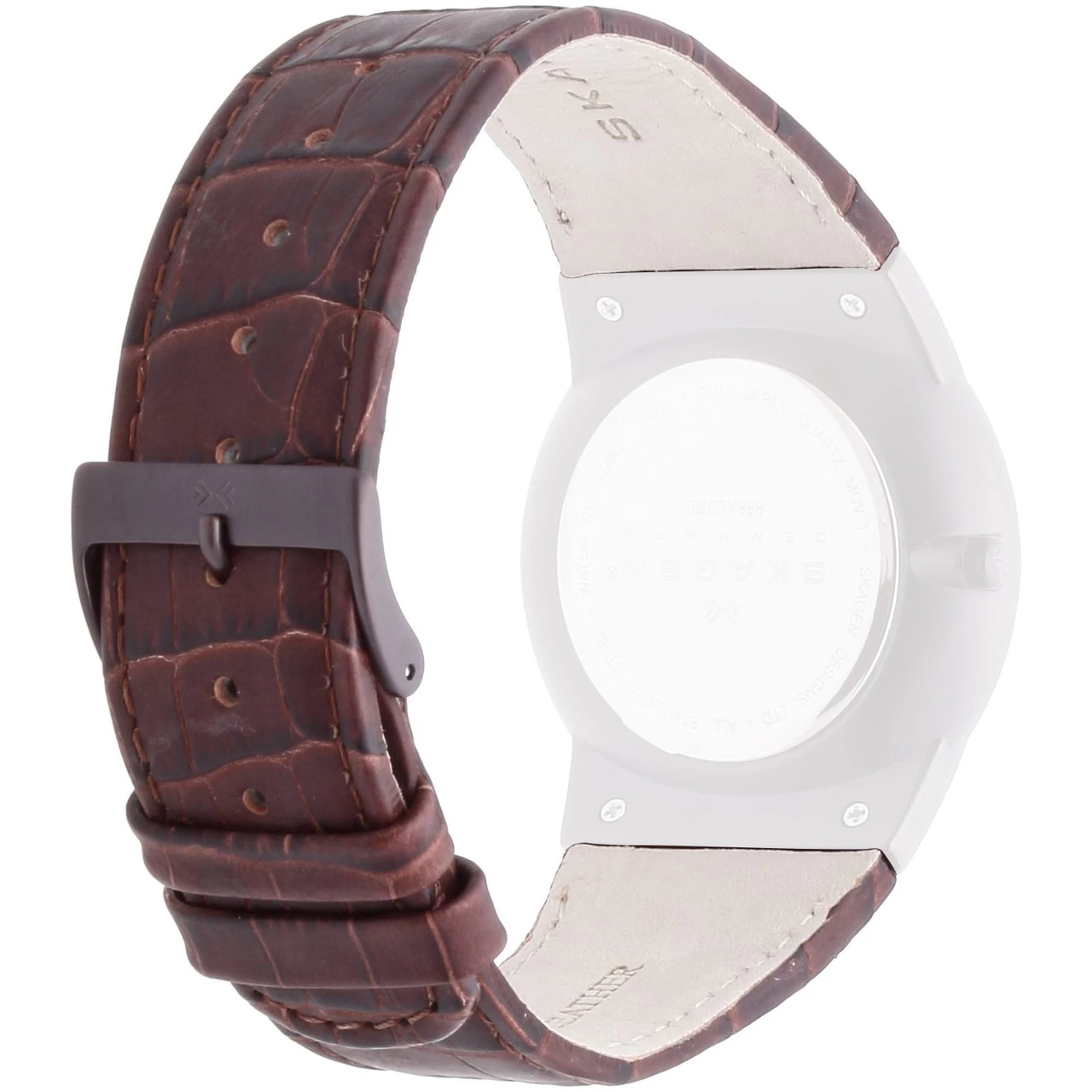 Skagen Replacement Watch Strap Brown Leather For 856XLDRD 5 Skagen Replacement Watch Strap Brown Leather For 856XLDRD - Image 3