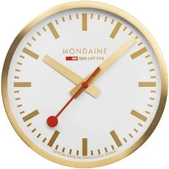 Mondaine Swiss Railway Golden 25cm Wall Clock A990.CLOCK.18SBG