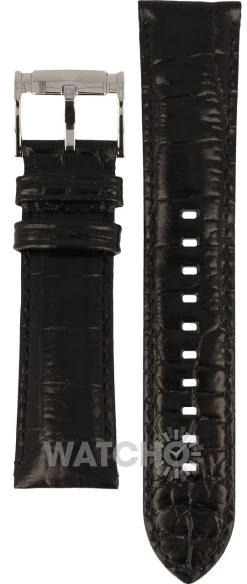 Armani Replacement Watch Strap For AR2411 Black Genuine Leather With Free Connecting Pins