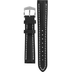 Hirsch Heavy Calf Replacement Watch Strap Black Genuine Untextured Leather 18mm With Free Connecting Pins -Fashion Watch Shop Hirsch Heavy Calf Black 18 1 37755.1441885548