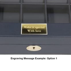 Orbit Navy Blue Leather Personalised Luxury Watch Box For 10 Watches OW202 -Fashion Watch Shop Orbit Blue Engrave 2 33178.1638374941