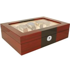 Orbit Red And Black Wooden Luxury Watch Box For 10 Watches With Free Personalisation OW201 -Fashion Watch Shop Orbit OW201 6 74820.1644967517 1