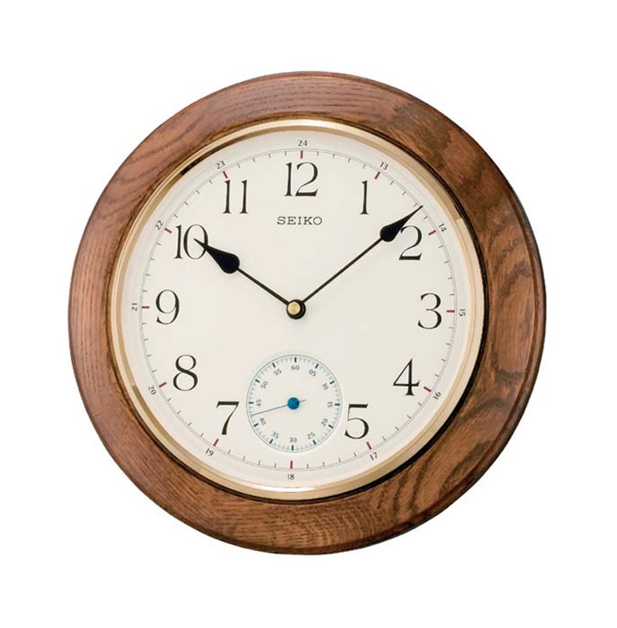 Seiko Oak Wooden Brown Wall Clock QXA432B 3 Seiko Oak Wooden Brown Wall Clock QXA432B