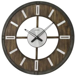 Seiko Wooden Dial Aluminium Wall Clock QXA782K