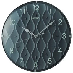 Seiko Black Wave Pattern Wall Clock QXA794K