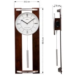 Seiko Westminster/Whittington Dual Chime Minimal Pendulum Wooden Case Wall Clock QXH078Z -Fashion Watch Shop QXH078Z 6 86386.1692610362