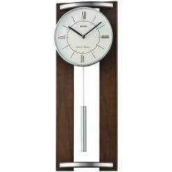 Seiko Westminster/Whittington Dual Chime Minimal Pendulum Wooden Case Wall Clock QXH078Z