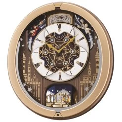 Seiko Melody In Motion Gold-Tone Case Musical Clock QXM350G
