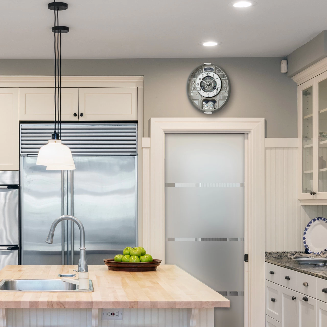 Seiko Silver Marble Pattern Melodies In Motion Clock QXM366S 8 Seiko Silver Marble Pattern Melodies In Motion Clock QXM366S - Image 6