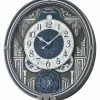Seiko Melodies In Motion Metallic Dark Grey Musical Wall Clock QXM393N -Fashion Watch Shop QXM393N A 24357.1659971818 1