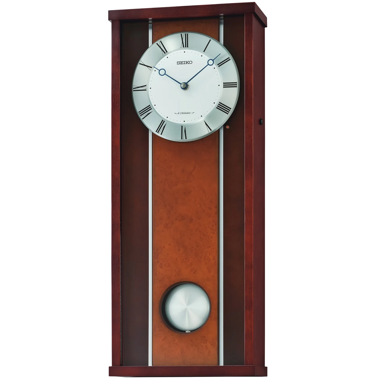 Seiko Melodies In Motion Pendulum Dark Brown Wall Clock QXM396B 3 Seiko Melodies In Motion Pendulum Dark Brown Wall Clock QXM396B