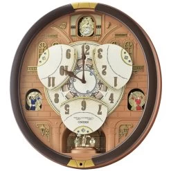 Seiko Melodies In Motion Westminster Metallic Dark Brown Case Wall Clock QXM601B -Fashion Watch Shop QXM601B 2 26521.1692610202