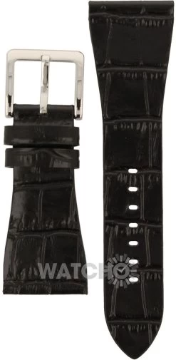 DKNY Watch Replacement Black Leather Strap For NY4179 With Free Connecting Pins