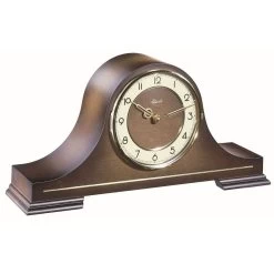 Hermle Tambour Style Westminster Quartz Walnut Finish Mantel Clock 21092-032114