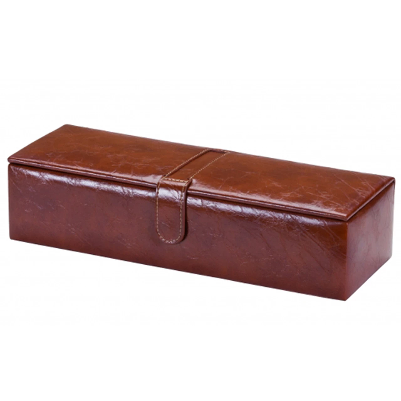 Mele & Co Raffles Brown Bonded Leather Watch Box For Men Fits 5 Watches 1558 4 Mele & Co Raffles Brown Bonded Leather Watch Box For Men Fits 5 Watches 1558 - Image 2