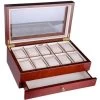 Mele And Co Watch Box For 10 Watches Walnut Display Case 1476 -Fashion Watch Shop mele 01722.1410357595